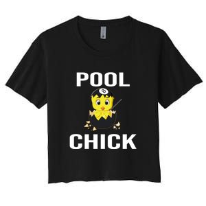 Funny Pool Chick Billiards Gift For Father’s Day Women's Crop Top Tee