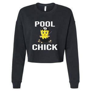 Funny Pool Chick Billiards Gift For Father’s Day Cropped Pullover Crew