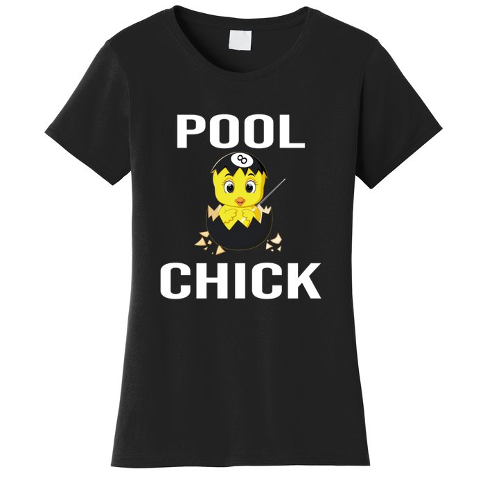 Funny Pool Chick Billiards Gift For Father’s Day Women's T-Shirt