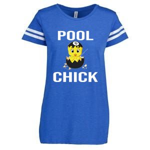 Funny Pool Chick Billiards Gift For Father’s Day Enza Ladies Jersey Football T-Shirt