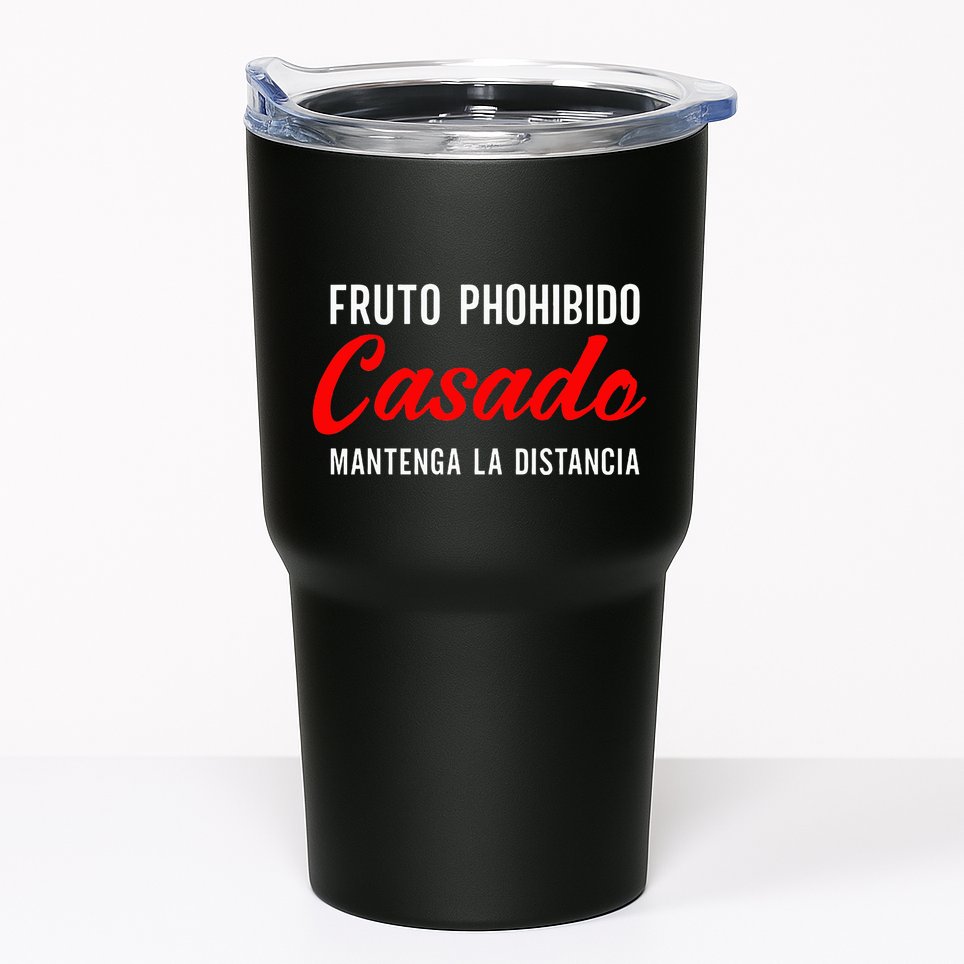 Fruto Prohibido Casado Camisa Funny Spanish Tumbler