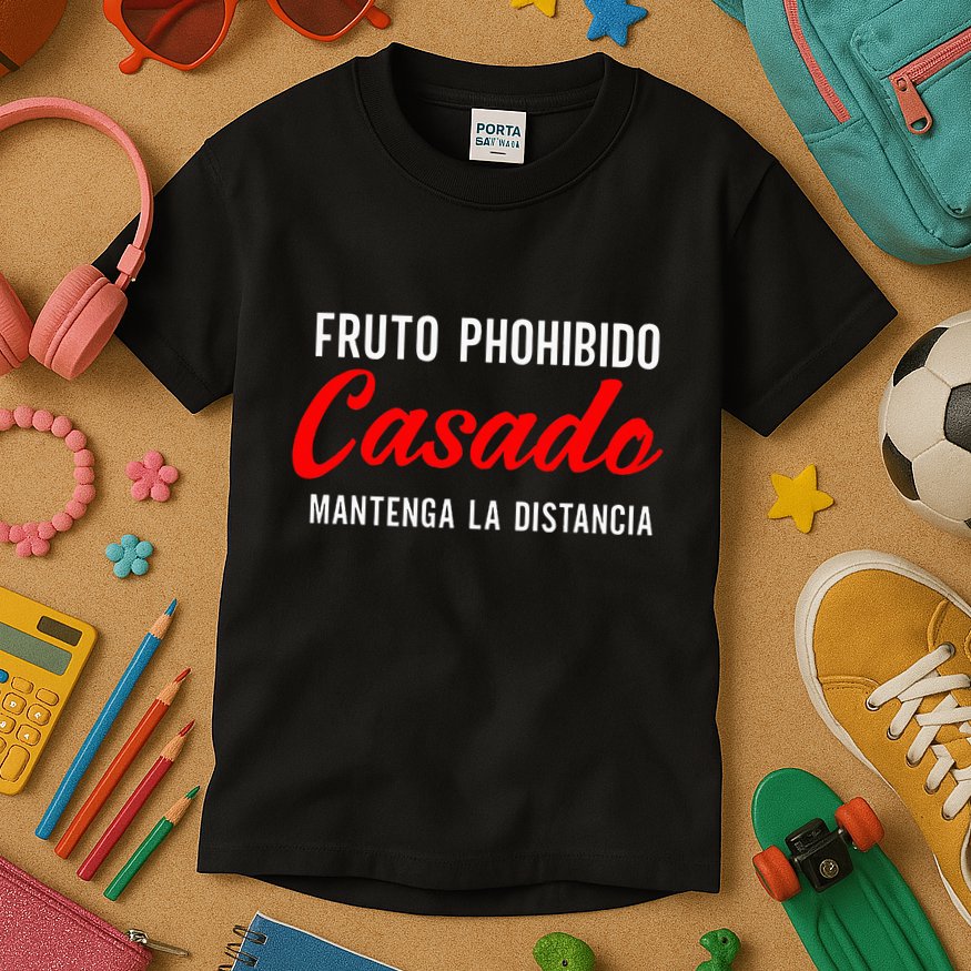 Fruto Prohibido Casado Camisa Funny Spanish Kids T-Shirt