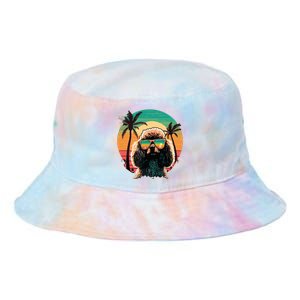 Funny Poodle Dog Miniature Poodle Toy Poodle Retro Sunset Tie Dye Newport Bucket Hat