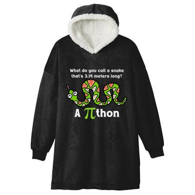 Funny Pi Day 3.14 Pithon Python Math Teachers Students Joke .Png Hooded Wearable Blanket