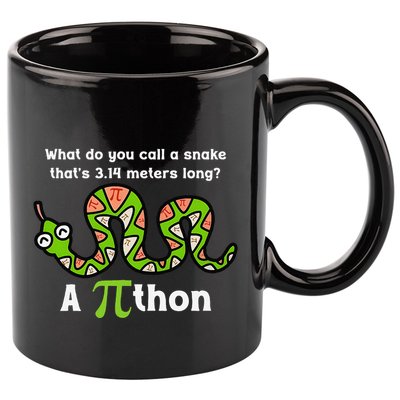 Funny Pi Day 3.14 Pithon Python Math Teachers Students Joke .Png 11oz C Handle Ceramic Mug