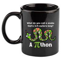 Funny Pi Day 3.14 Pithon Python Math Teachers Students Joke .Png 11oz C Handle Ceramic Mug