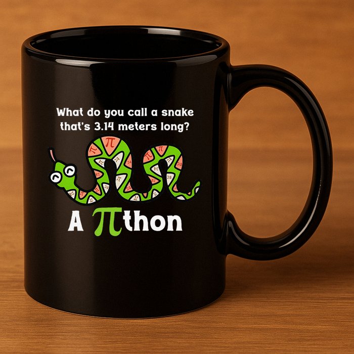 Funny Pi Day 3.14 Pithon Python Math Teachers Students Joke .Png 11oz C Handle Ceramic Mug