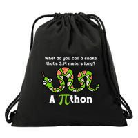 Funny Pi Day 3.14 Pithon Python Math Teachers Students Joke .Png Drawstring Bag