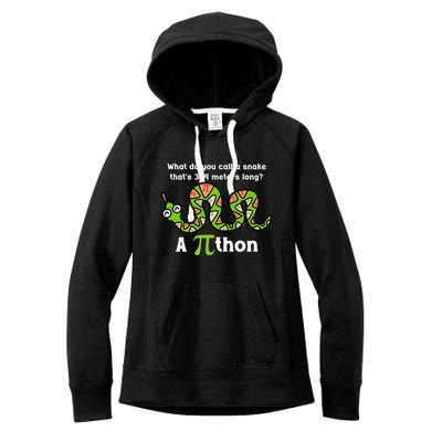 Funny Pi Day 3.14 Pithon Python Math Teachers Students Joke .Png Women's Fleece Hoodie