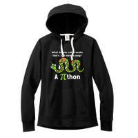 Funny Pi Day 3.14 Pithon Python Math Teachers Students Joke .Png Women's Fleece Hoodie