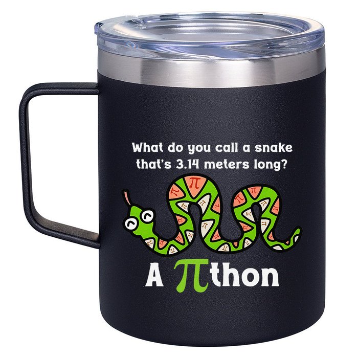 Funny Pi Day 3.14 Pithon Python Math Teachers Students Joke .Png 12oz Stainless Steel Coffee Mug