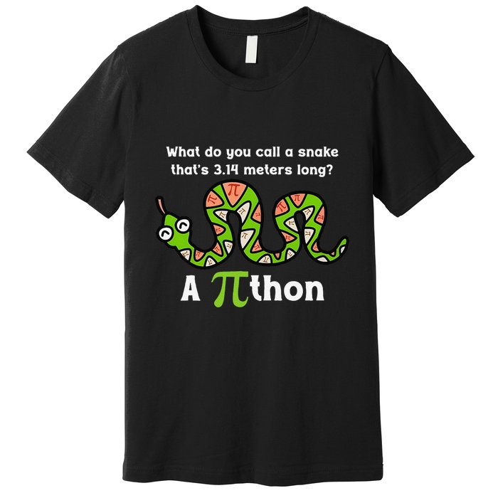 Funny Pi Day 3.14 Pithon Python Math Teachers Students Joke .Png Premium T-Shirt