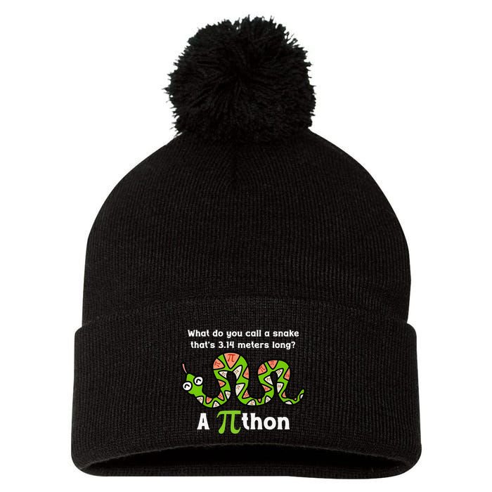 Funny Pi Day 3.14 Pithon Python Math Teachers Students Joke .Png Pom Pom 12in Knit Beanie