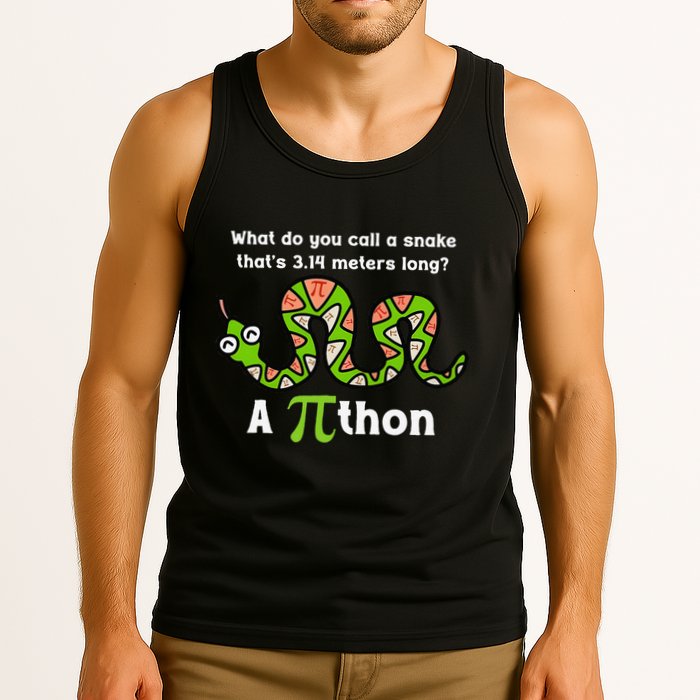 Funny Pi Day 3.14 Pithon Python Math Teachers Students Joke .Png Tank Top