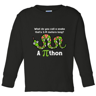Funny Pi Day 3.14 Pithon Python Math Teachers Students Joke .Png Toddler Long Sleeve Shirt