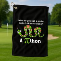 Funny Pi Day 3.14 Pithon Python Math Teachers Students Joke .Png Golf Towel