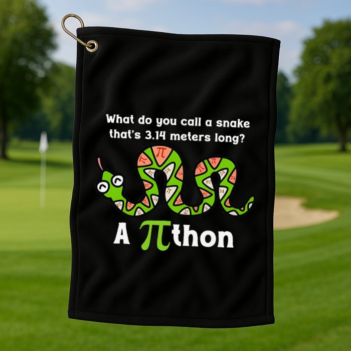 Funny Pi Day 3.14 Pithon Python Math Teachers Students Joke .Png Golf Towel