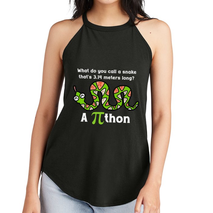 Funny Pi Day 3.14 Pithon Python Math Teachers Students Joke .Png Women's Perfect Tri Rocker Tank