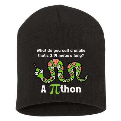 Funny Pi Day 3.14 Pithon Python Math Teachers Students Joke .Png Short Acrylic Beanie