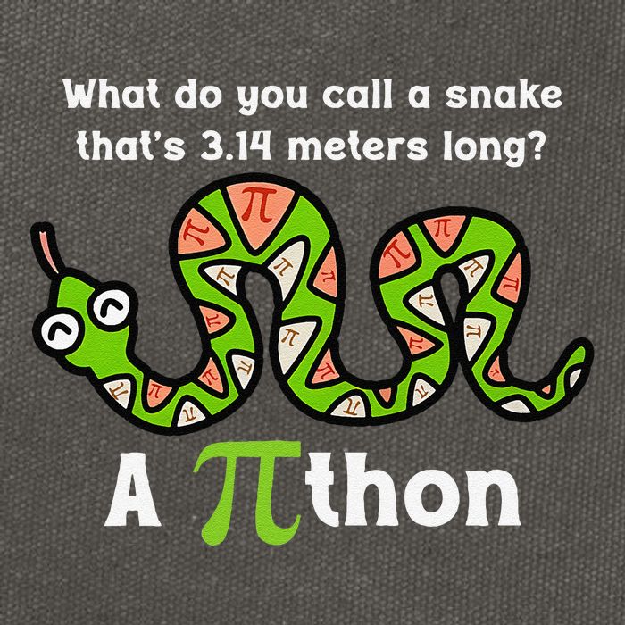 Funny Pi Day 3.14 Pithon Python Math Teachers Students Joke .Png Cotton Canvas Backpack