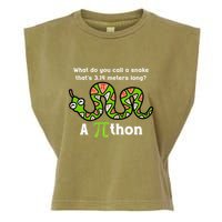 Funny Pi Day 3.14 Pithon Python Math Teachers Students Joke .Png Garment-Dyed Women's Muscle Tee
