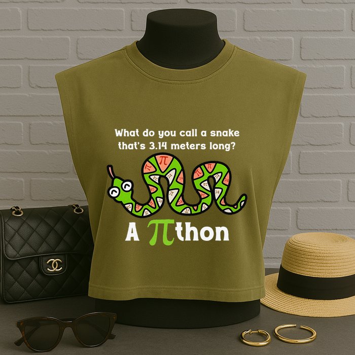 Funny Pi Day 3.14 Pithon Python Math Teachers Students Joke .Png Garment-Dyed Women's Muscle Tee