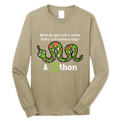 Funny Pi Day 3.14 Pithon Python Math Teachers Students Joke .Png Long Sleeve Shirt