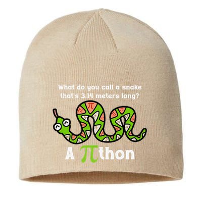 Funny Pi Day 3.14 Pithon Python Math Teachers Students Joke .Png Sustainable Beanie