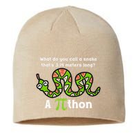 Funny Pi Day 3.14 Pithon Python Math Teachers Students Joke .Png Sustainable Beanie