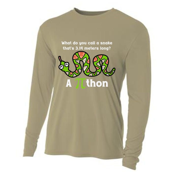 Funny Pi Day 3.14 Pithon Python Math Teachers Students Joke .Png Cooling Performance Long Sleeve Crew
