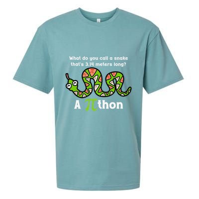 Funny Pi Day 3.14 Pithon Python Math Teachers Students Joke .Png Sueded Cloud Jersey T-Shirt