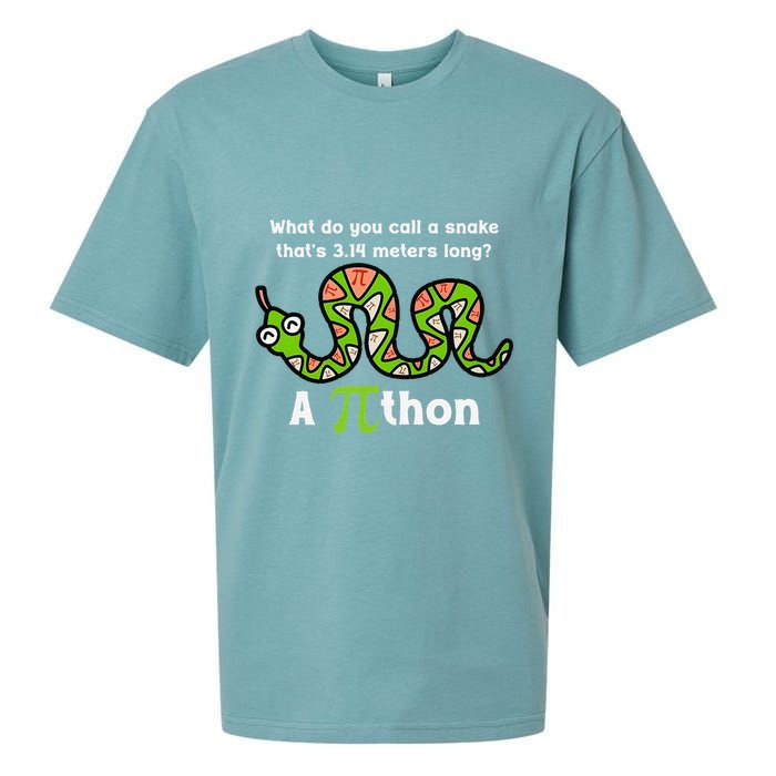 Funny Pi Day 3.14 Pithon Python Math Teachers Students Joke .Png Sueded Cloud Jersey T-Shirt