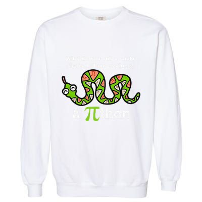 Funny Pi Day 3.14 Pithon Python Math Teachers Students Joke .Png Garment-Dyed Sweatshirt