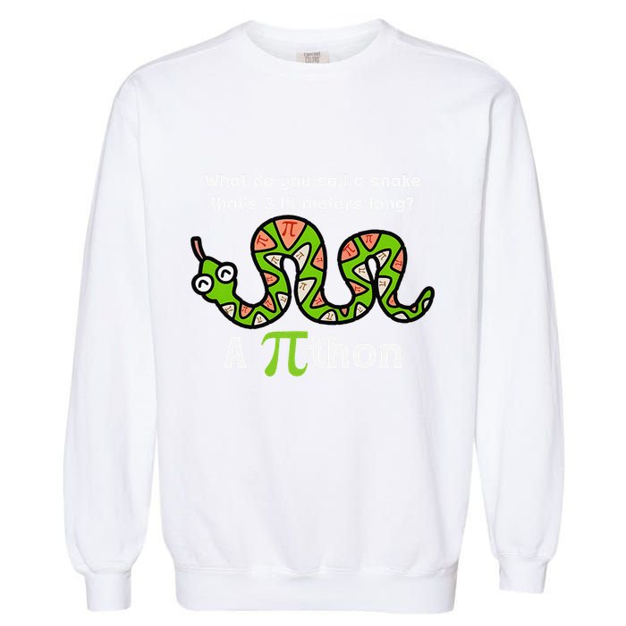 Funny Pi Day 3.14 Pithon Python Math Teachers Students Joke .Png Garment-Dyed Sweatshirt