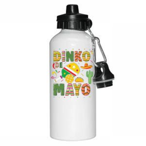 Funny Pickleball Dinko De Mayo Cinco De Mayo Pickleball Pun Aluminum Water Bottle