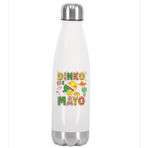 Funny Pickleball Dinko De Mayo Cinco De Mayo Pickleball Pun Stainless Steel Insulated Water Bottle