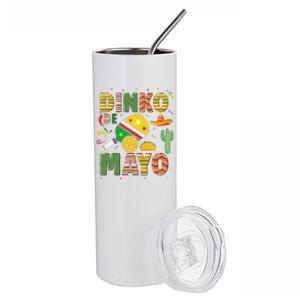 Funny Pickleball Dinko De Mayo Cinco De Mayo Pickleball Pun Stainless Steel Tumbler