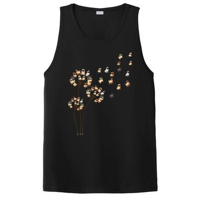 Flower Pug Dogs Dandelion Funny Animal Lovers S PosiCharge Competitor Tank