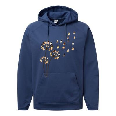 Flower Pug Dogs Dandelion Funny Animal Lovers S Performance Fleece Hoodie