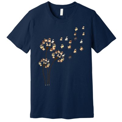 Flower Pug Dogs Dandelion Funny Animal Lovers S Premium T-Shirt