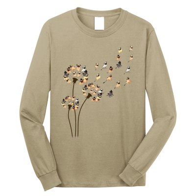 Flower Pug Dogs Dandelion Funny Animal Lovers S Long Sleeve Shirt