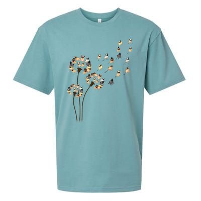 Flower Pug Dogs Dandelion Funny Animal Lovers S Sueded Cloud Jersey T-Shirt