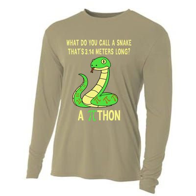 Funny Pi Day 3.14 Pithon Python Math Teachers Students Joke .Png Cooling Performance Long Sleeve Crew