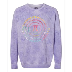 Funny Pi Day Math Lover Gift Colorblast Crewneck Sweatshirt