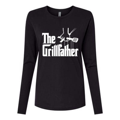 Funny Parody Dad Grilling Bbq Meat Humor Grillfather Gift Womens Cotton Relaxed Long Sleeve T-Shirt