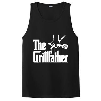 Funny Parody Dad Grilling Bbq Meat Humor Grillfather Gift PosiCharge Competitor Tank