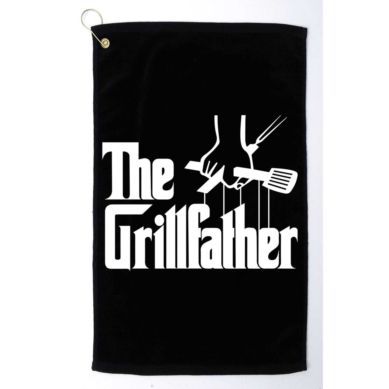 Funny Parody Dad Grilling Bbq Meat Humor Grillfather Gift Golf Towel