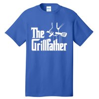 Funny Parody Dad Grilling Bbq Meat Humor Grillfather Gift Tall T-Shirt