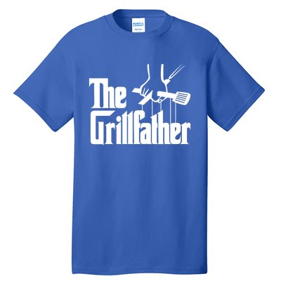 Funny Parody Dad Grilling Bbq Meat Humor Grillfather Gift Tall T-Shirt