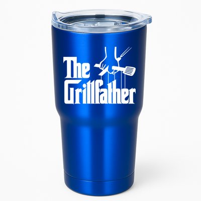 Funny Parody Dad Grilling Bbq Meat Humor Grillfather Gift Tumbler